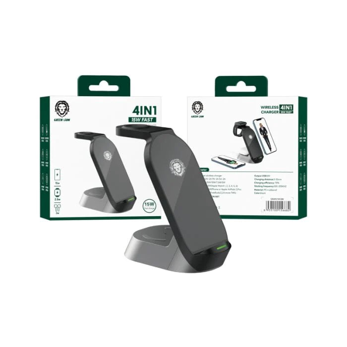 Green lion 4 in 1 Wireless Charging Station 15W Green lion 4 in 1 Wireless Charging Station 15W